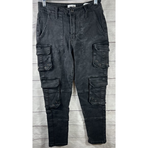Forever 21 Denim - Forever 21 Premium Women's Size 28 Black Cargo Jeans Skinny Utility Pants